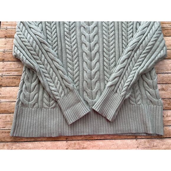 Philosophy Cable Knit Fisherman Preppy Cozy Soft Boho Crewneck Sweater M - Picture 5 of 9